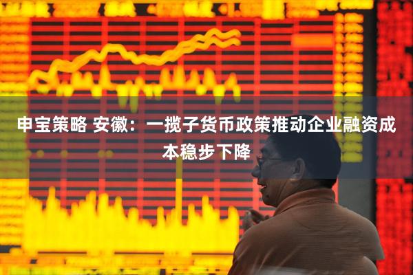 申宝策略 安徽：一揽子货币政策推动企业融资成本稳步下降